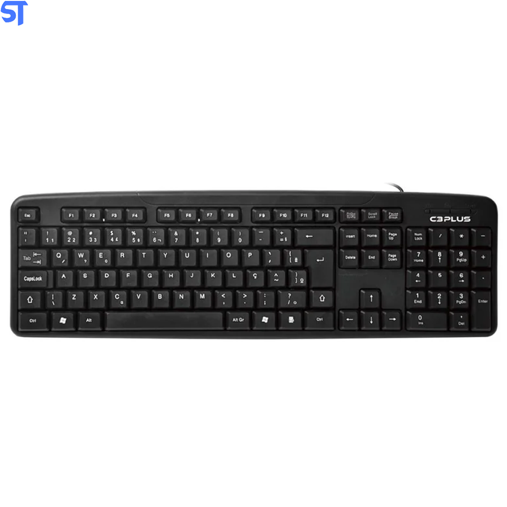 Teclado USB Padrão KB-11BKV2 Preto C3PLUS C3 tech