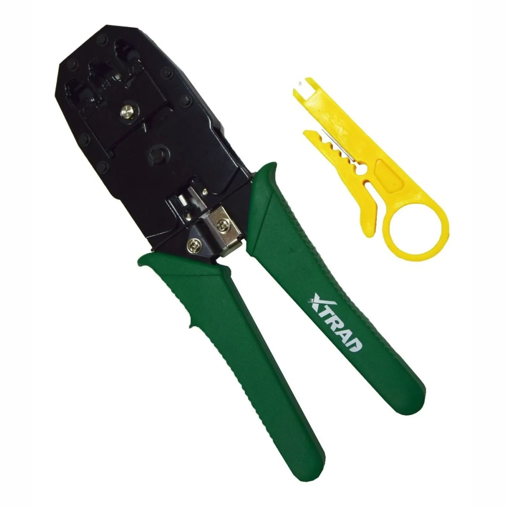 Alicate Crimpador Rj45 Rj12 Rj11 Cortador e Decapador Xtrad- XT572