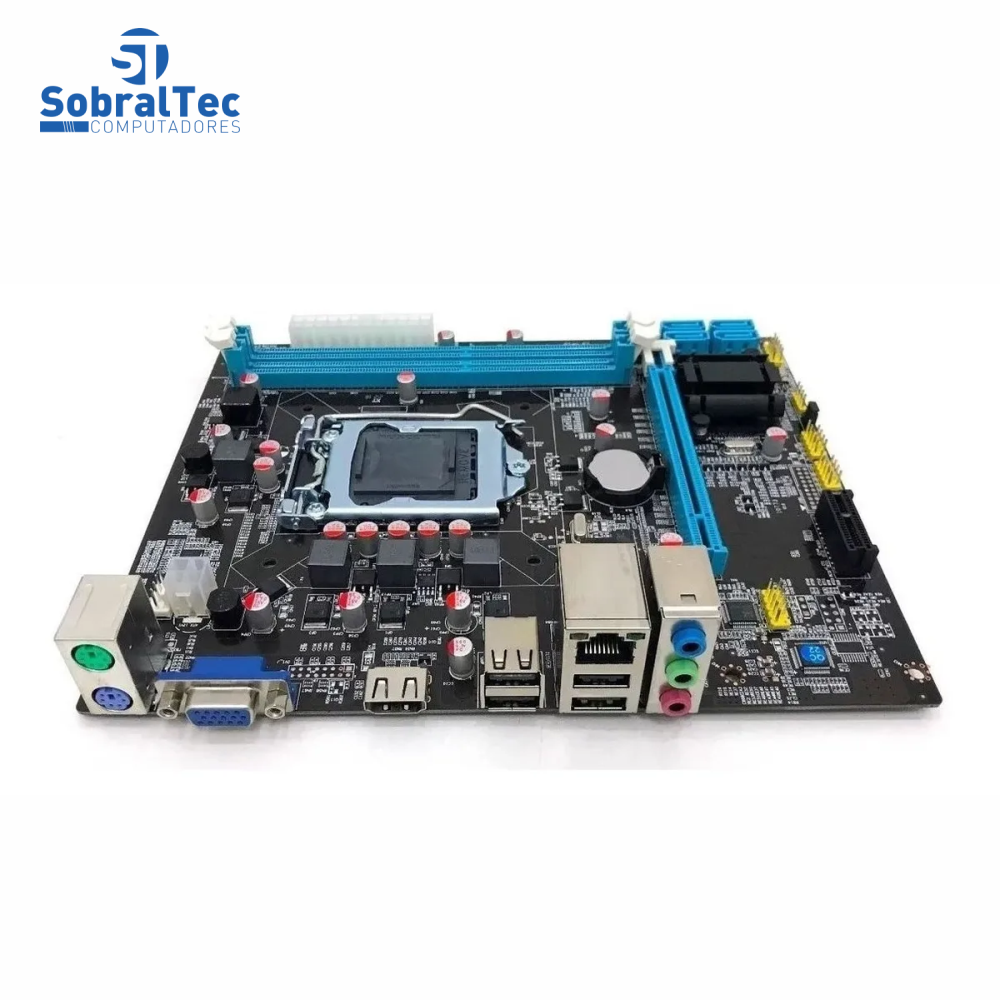 Placa Mãe Moczi Micro Atx H61 Socket 1155 DDR3 Lan 10/100 AMI bios