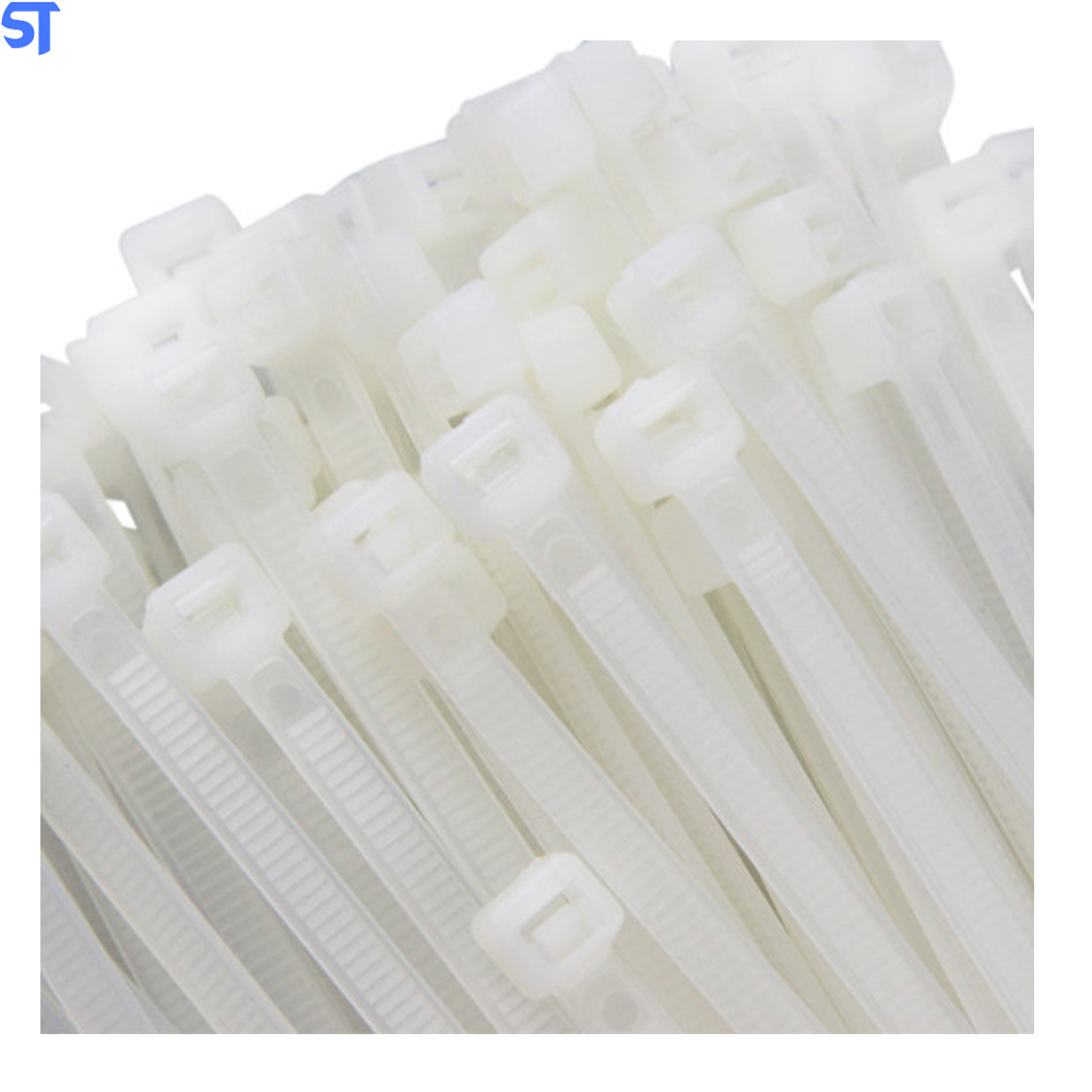 Abraçadeira Enforca Gato de Nylon 4,8X100mm 10cm 100PCS - Branca