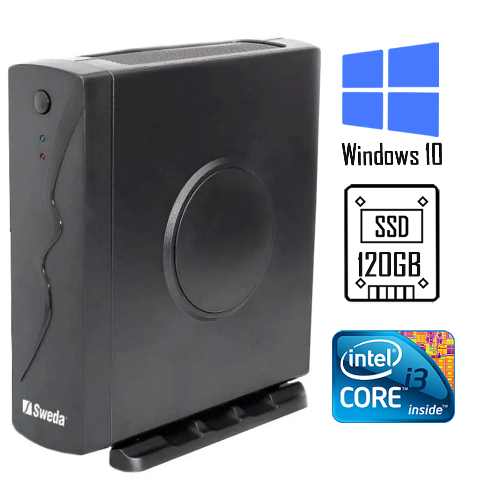 Computador Sweda SP-30 Intel Celeron Dual Core 2,6Ghz J1800 HD SSD 120 Memória 4GB - Windows 10