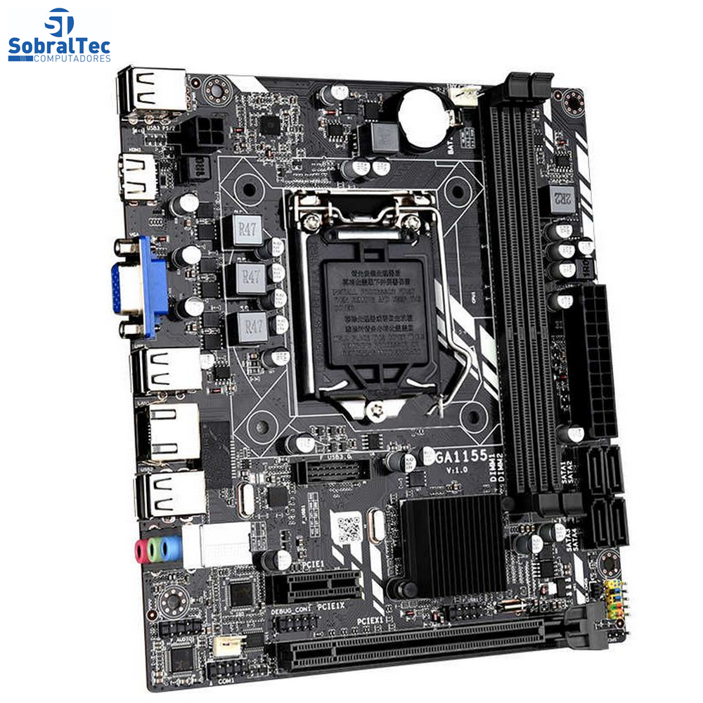 Computador Core i3-3240 HD SSD 128GB Memória Ram 4GB Gabinete C3Tec Com Teclado e Mouse
