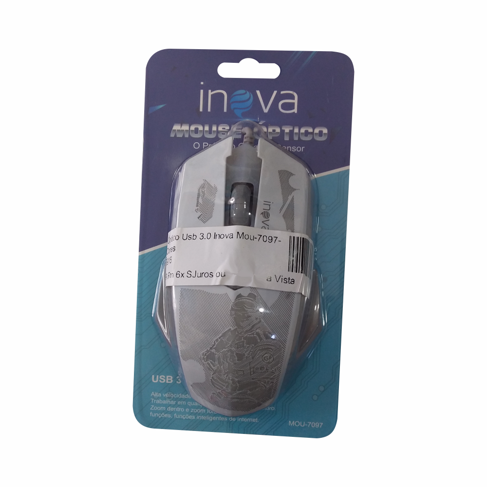 Mouse Óptico Usb 3.0 Inova Mou-7097- Varias Cores