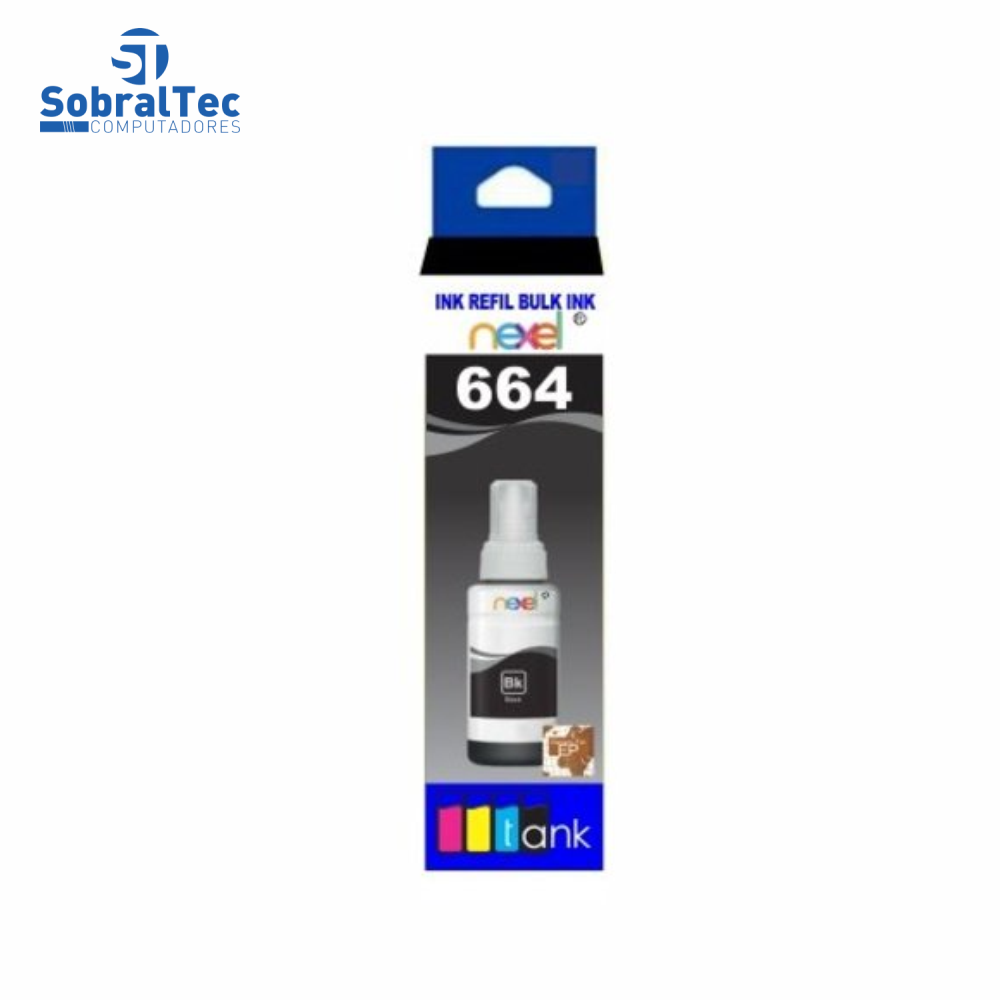 Tinta Refil Bulk Ink Compativel Epson Corante 100ML Preto- 664 Nexel