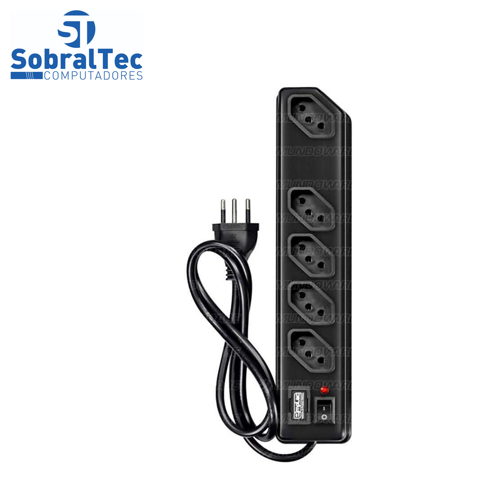Protetor Eletrico Super Maximus 5 Tomadas 1 Metros - Emplac