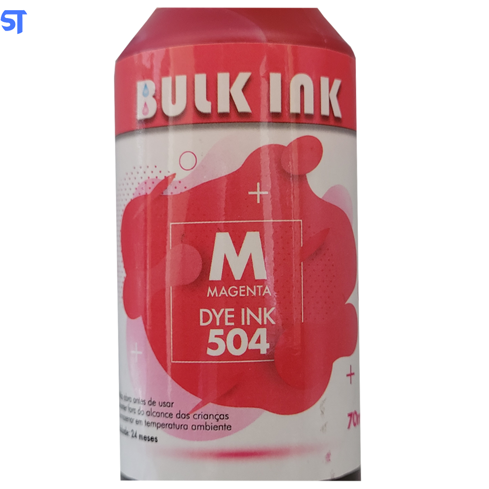 Tinta Refil Bulk Ink Compativel Epson 504/544 Corante Magento 70ML Dye Ink