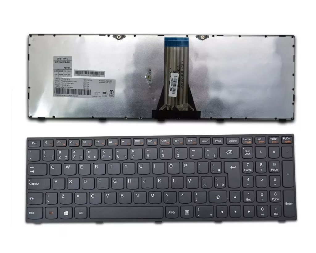 Teclado Notebook Lenovo G Series G50-80 |  Pn PK130TH3B13 | Mp-13q16pa-686