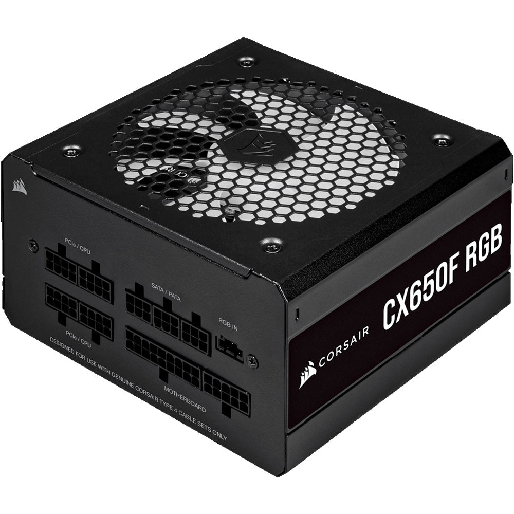 Fonte ATX Gamer Corsair CX650F, 650W, RGB, ATX, 80 Plus Bronze, Modular, Preto - CP-9020217-NA