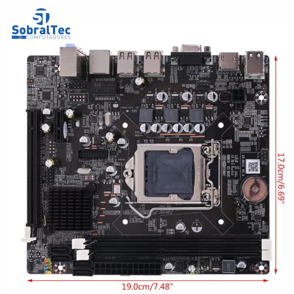 Placa Mãe Micro ATX P8H61-M LX3 PLUS R2.0 LGA 1155 I3 I5 I7 DDR3 16G uATX UEFI BIOS