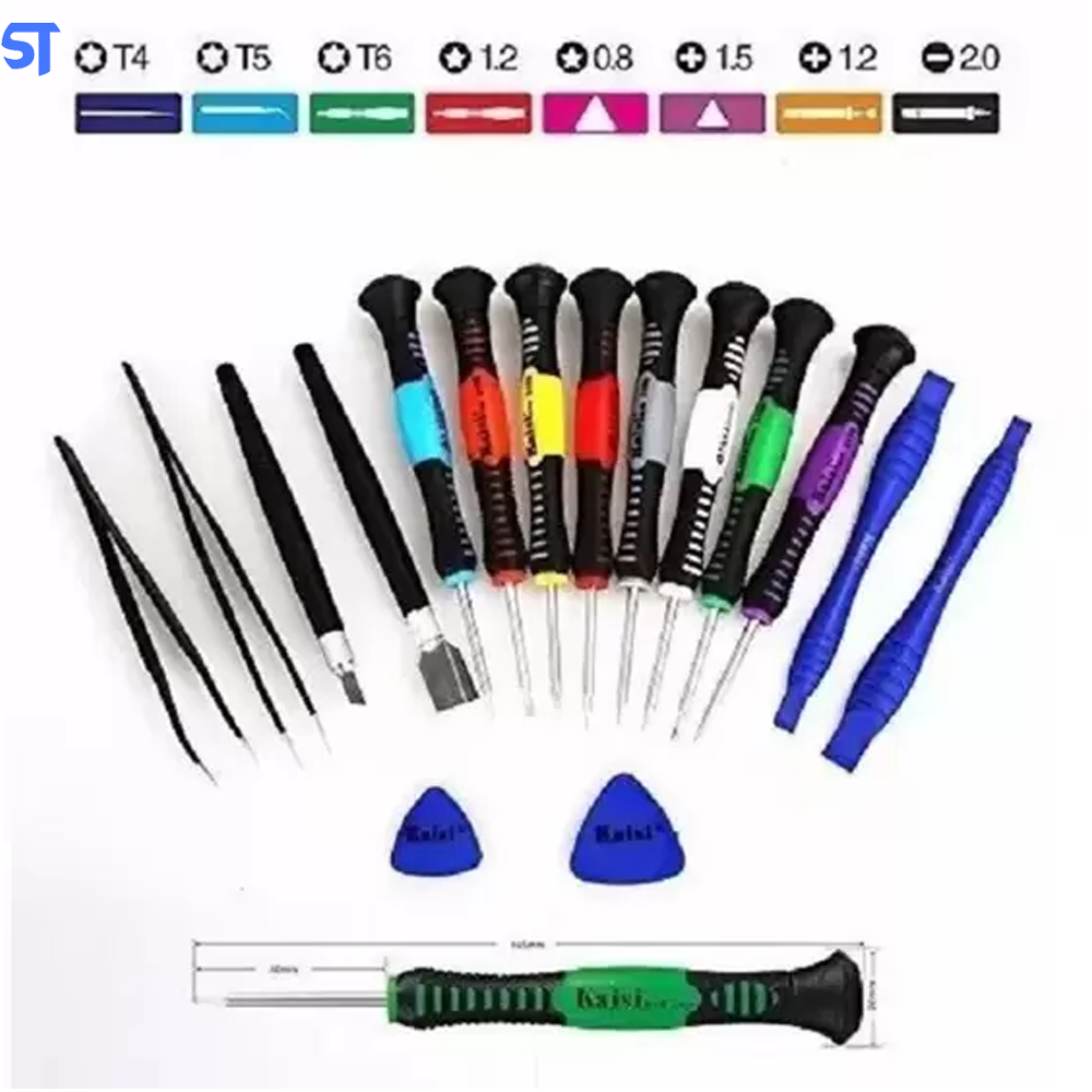 Kit de Chaves Versátil Com Chaves, Palheta, Mini Espatula, Mini Gilete Colorido - 2811