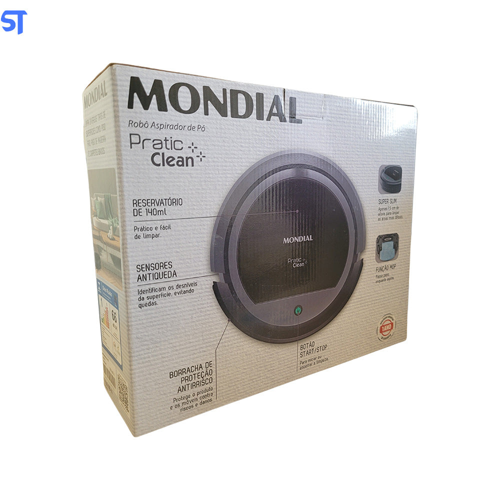 Aspirador de Pó Robô Mondial, Pratic Clean, Bivolt, Cinza/Preto, 30W - RB-11
