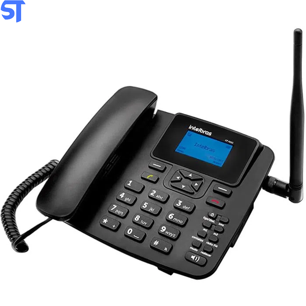 Telefone Celular Fixo Intelbras Dual Chip CFA4212 GSM Preto