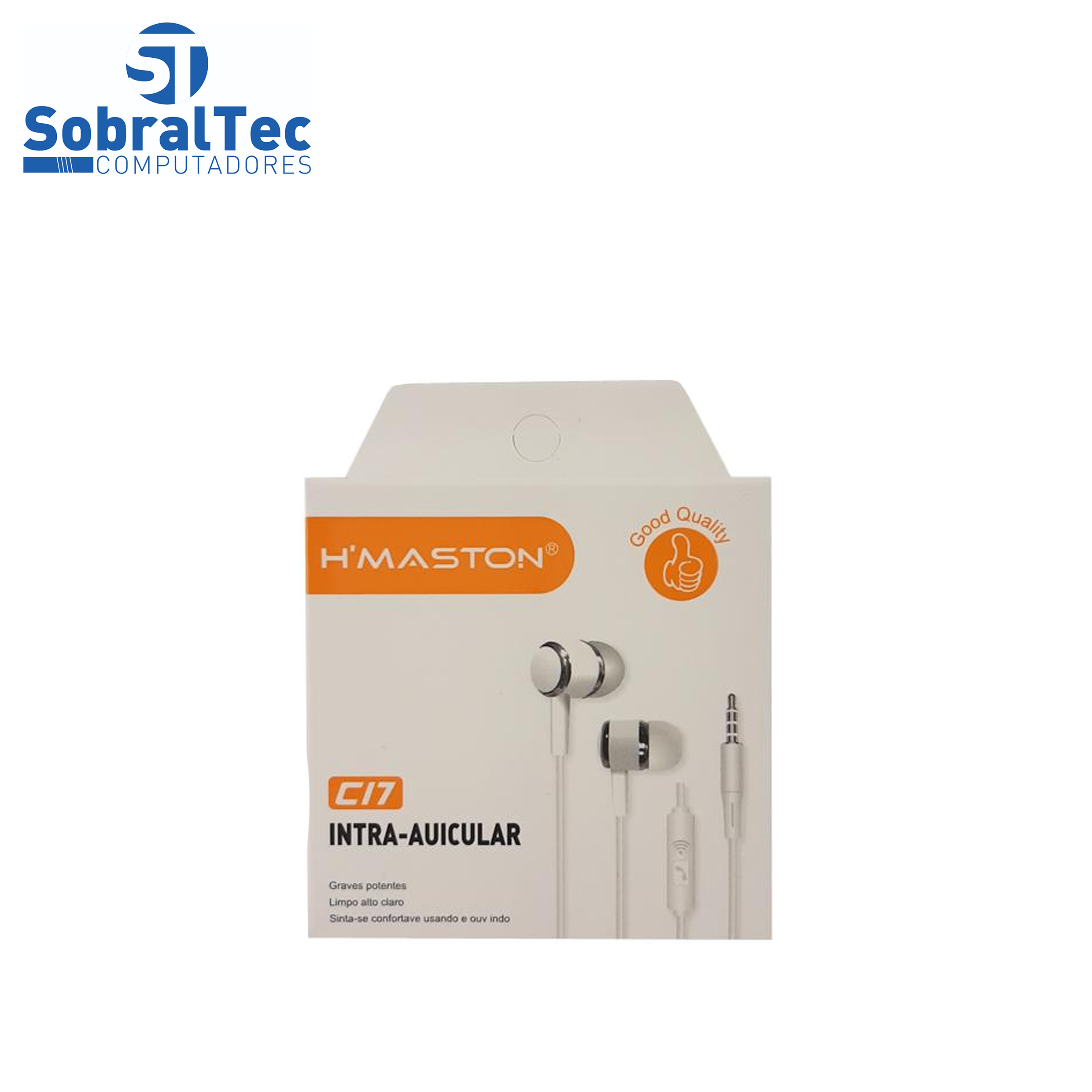 Fone De Ouvido Intra-Auricular C17 H´Maston Branco