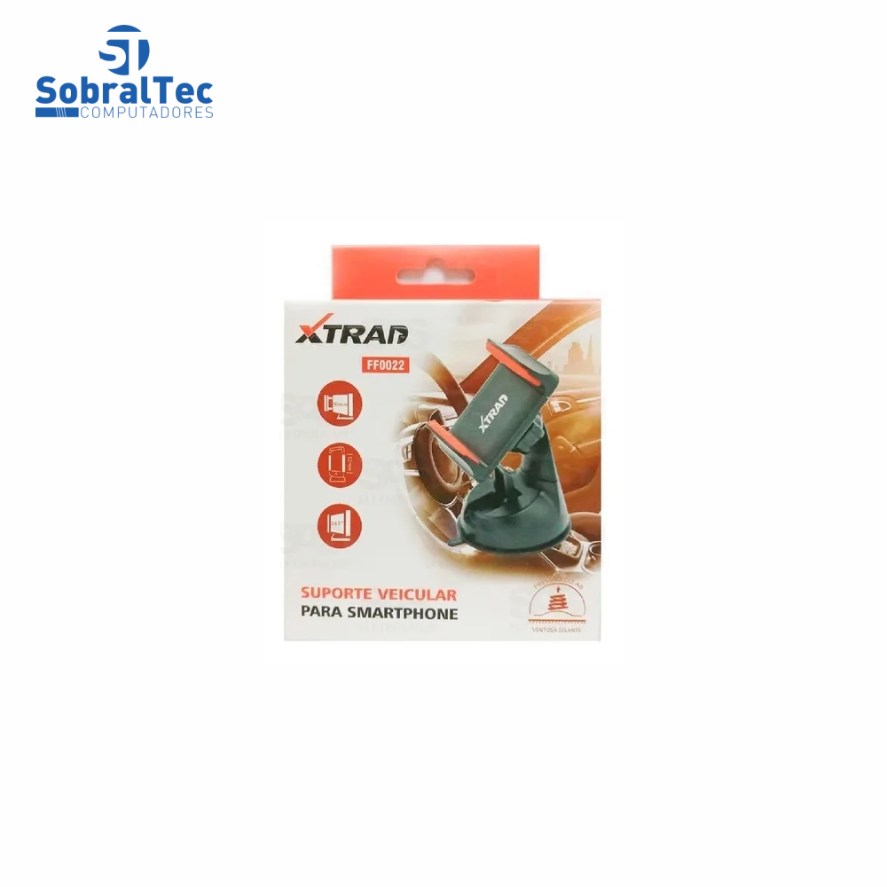Suporte Veicular Ajustável 360 Para Smartphone Com Ventosa Xtrad FF0022