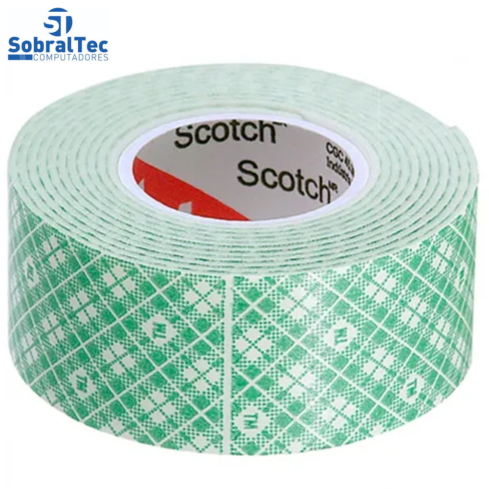 Fita Dupla Face 3M Scotch Fixa Forte Espuma 24 mm x 1,5 m