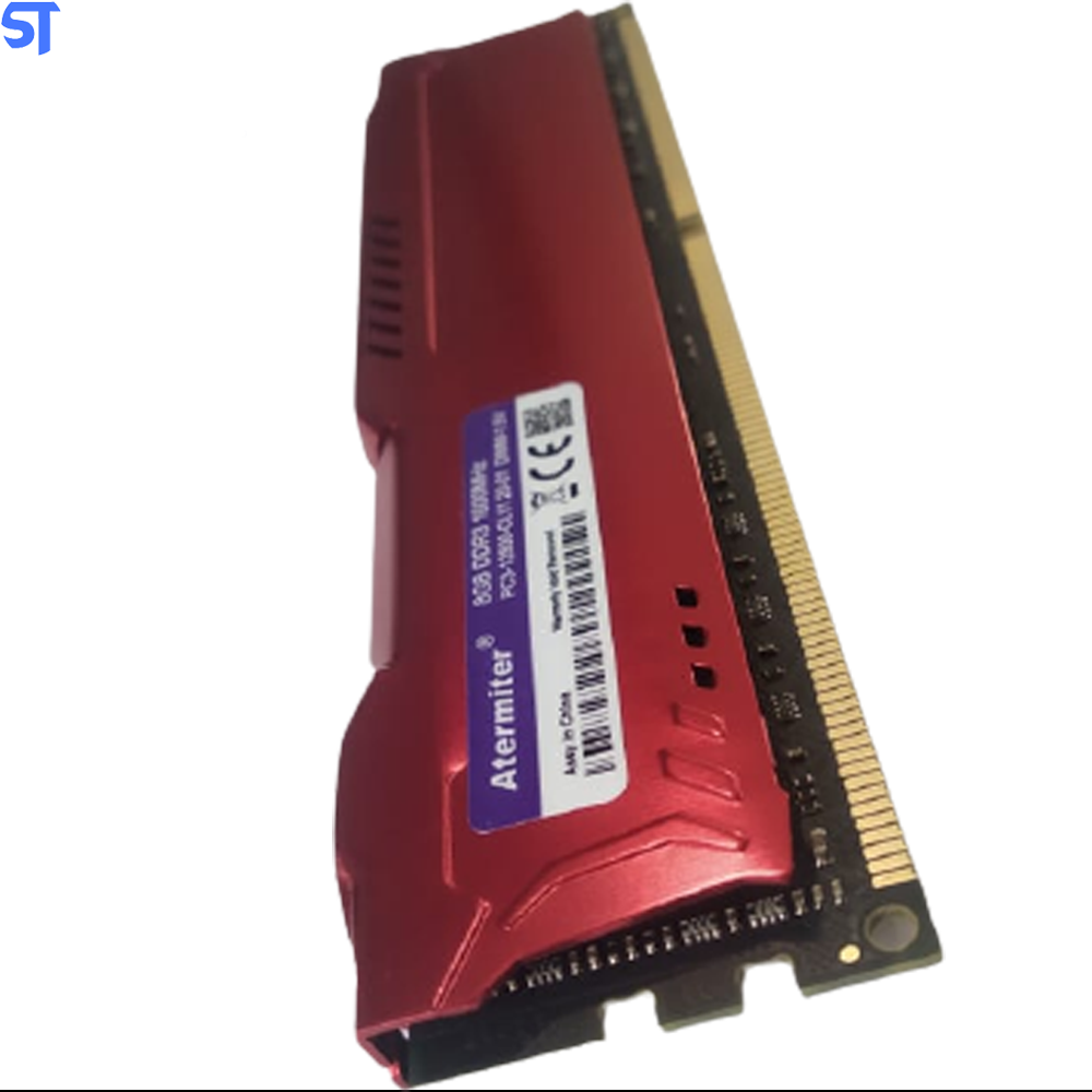 Memoria Ram Desktop DDR3  8GB 1600MHz Atermiter Vermelha
