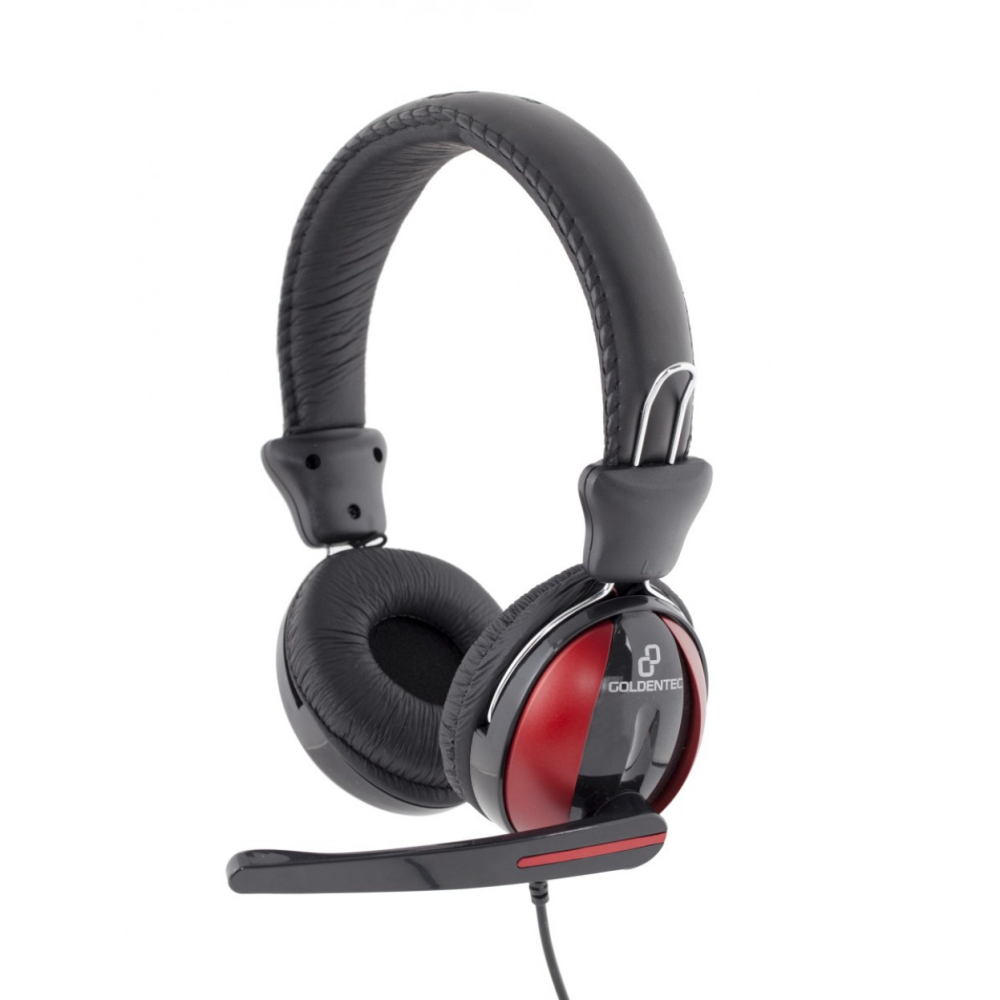 Fone de Ouvido Goldentec Gt F200 Preto com Vermelho