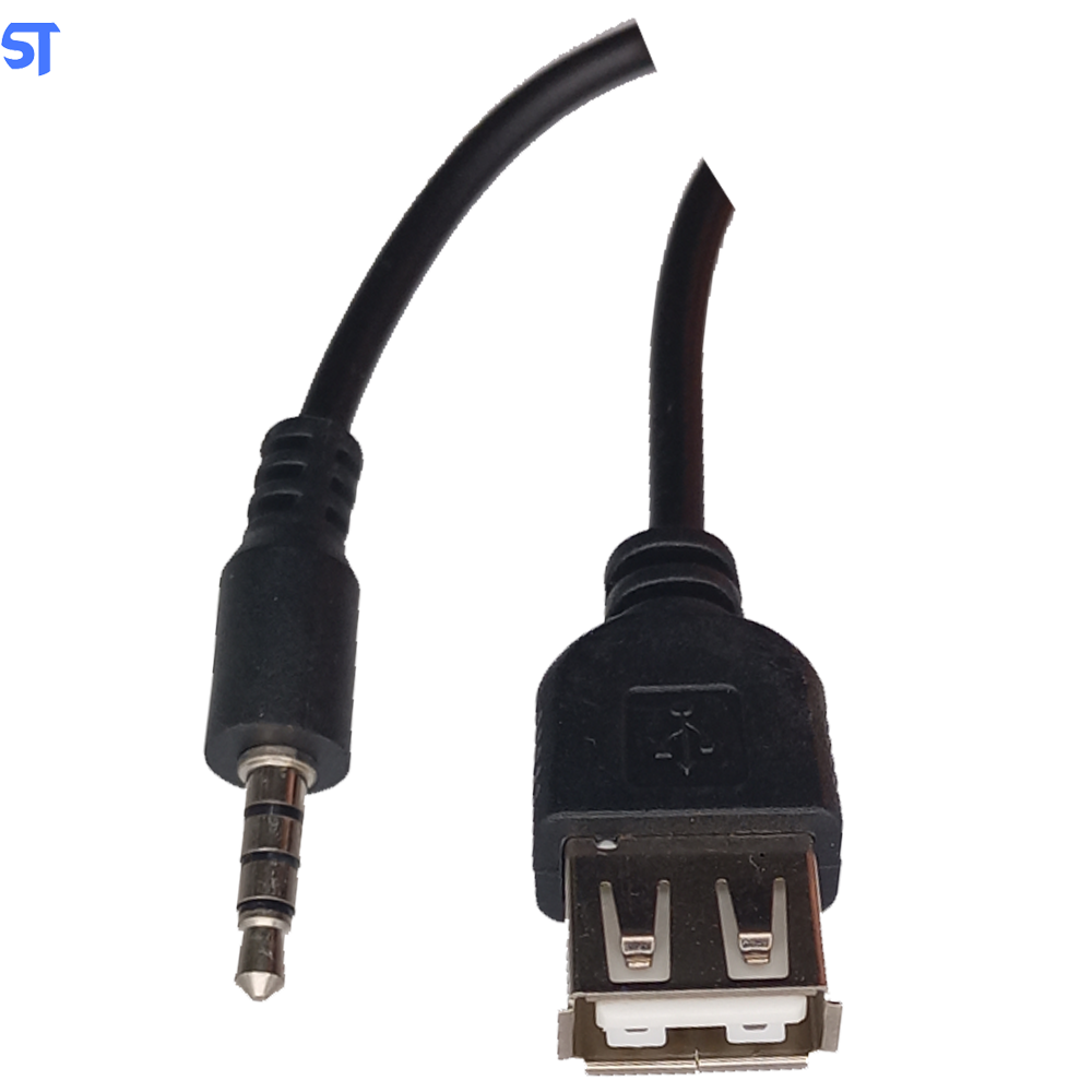 Cabo Usb Para P2 Lelong 30Cm - Preto