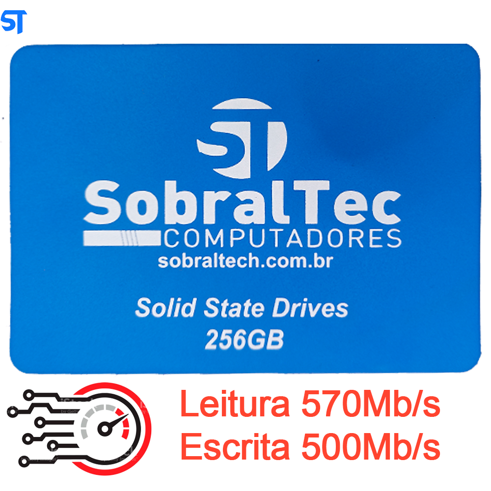 Computador Core i3 - 2130- SSD 120GB ST - Memória 8GB - Gab MT-25V2BK