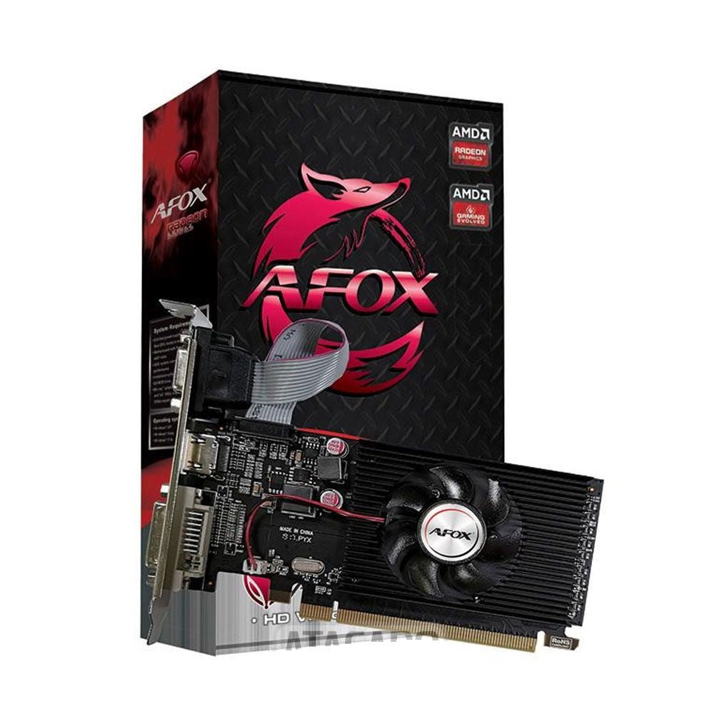 Placa de Vídeo Afox Radeon R5-230 2GB DDR3-64BIT-Hdmi- Dvi- Vga -AFR5230-2048D3L2