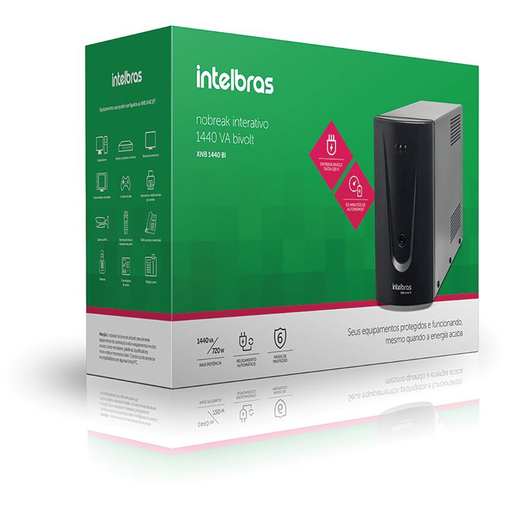 Nobreak Interativo Xnb Intelbras 1440VA Bivolt Saída 115V Com 6 Tomadas