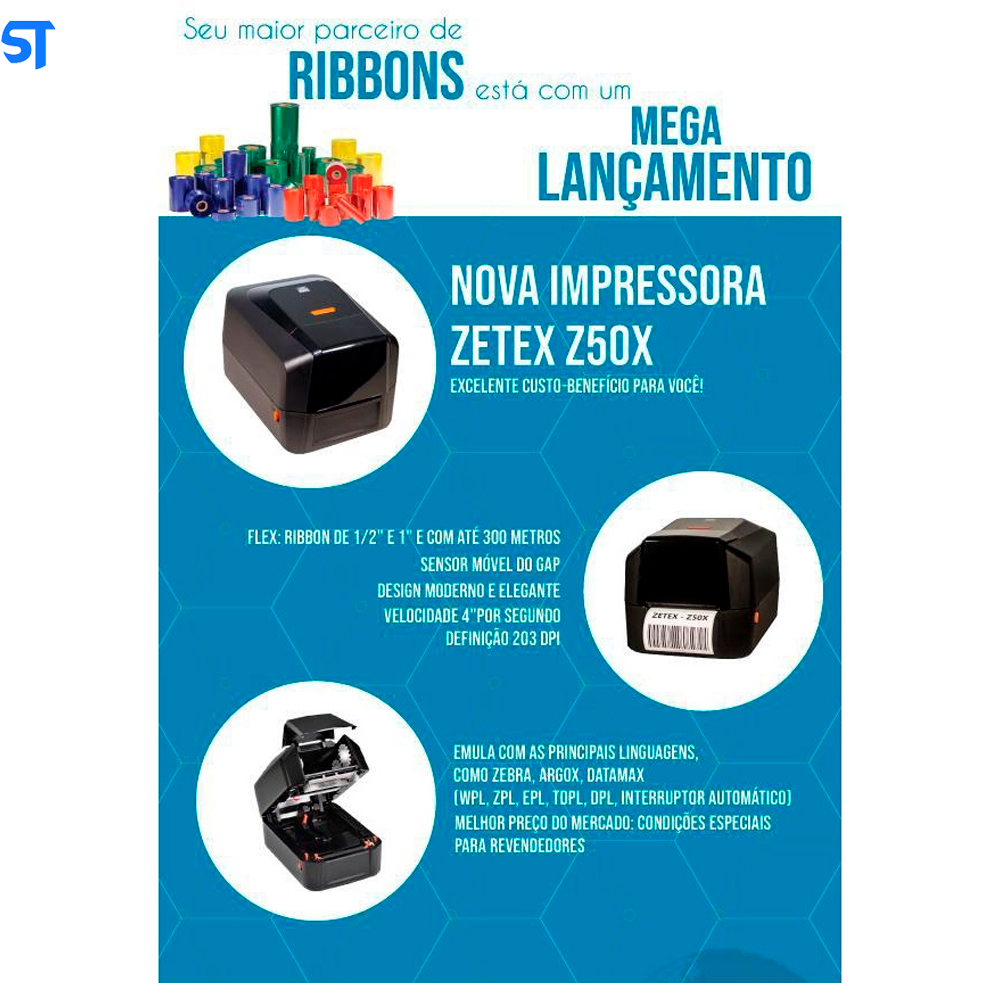 Impressora Térmica De Etiquetas ZETEX Z50X