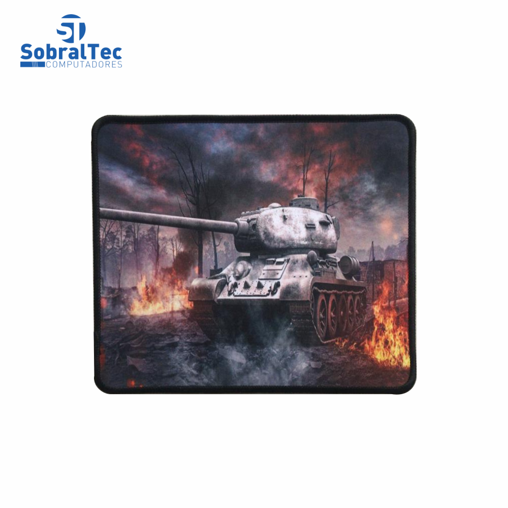 Mousepad Gamer Estampas World War 25x20 Cm Silk-Fliding AJ L-16 Tanque T-34
