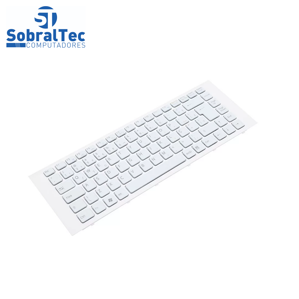 Teclado Para Notebook Sony Vaio PN V081630B - Branco Abnt2 - Uk Style