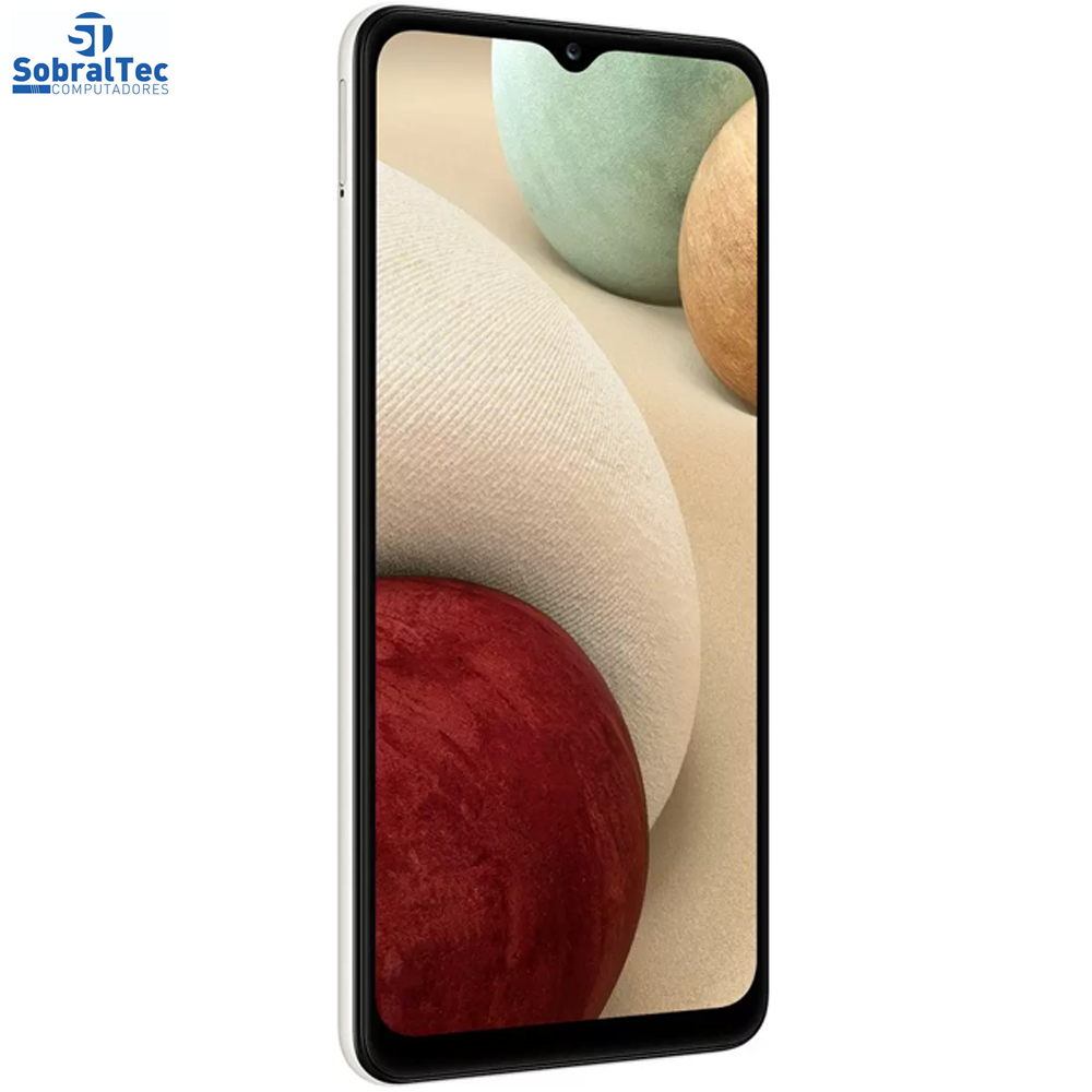 Smartphone Samsung Galaxy A12 64GB 4G - Octa-Core 4GB RAM 6,5” Câm. Quádrupla + Selfie 8MP - Branco