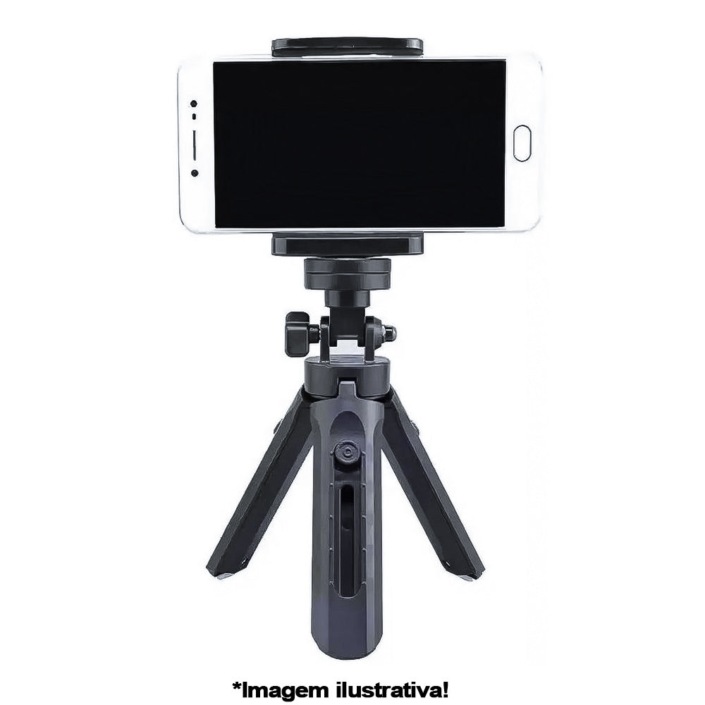 Suporte Tripe Ajustavel 360-Graus Ate 28 Cm Tripod Preto