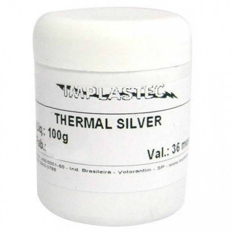 Pasta Termica Prata Cinza Thermal Silver Implastec 100G
