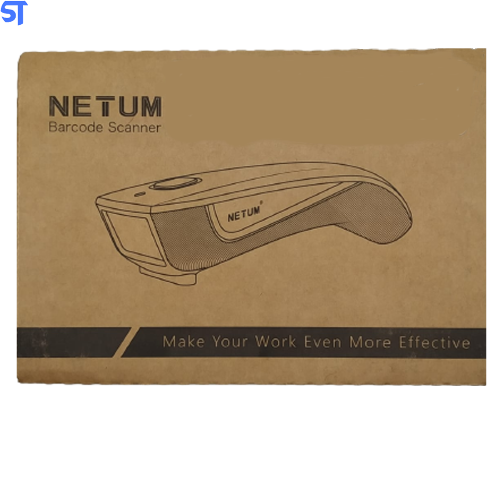 Leitor Código De Barras Bluetooth 1D E USB NETUM C740 Preto Com Verde