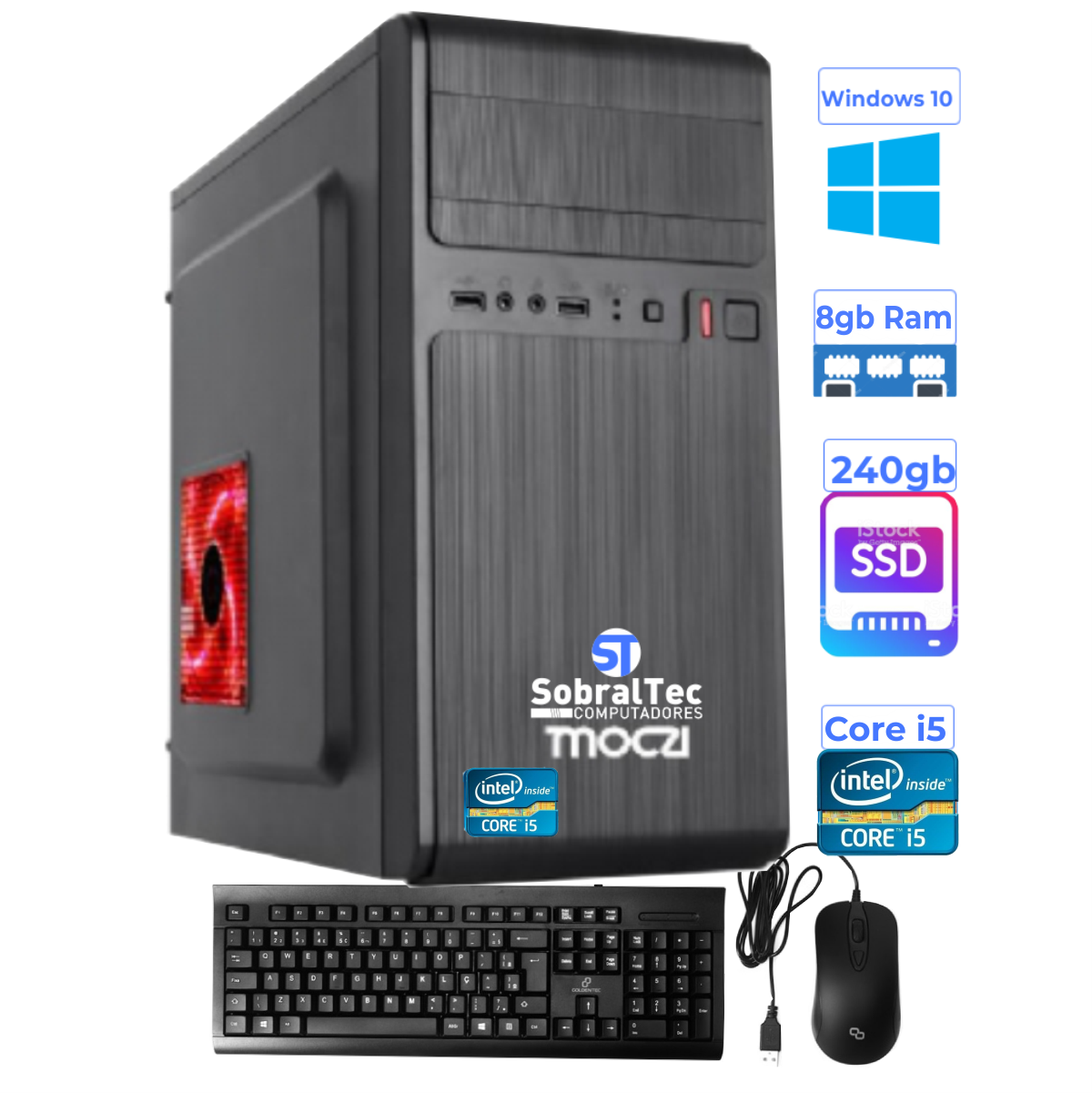Computador Gamer Core i5-4660S- SSD 240Gb- Memória 8Gb- Vídeo 1Gb