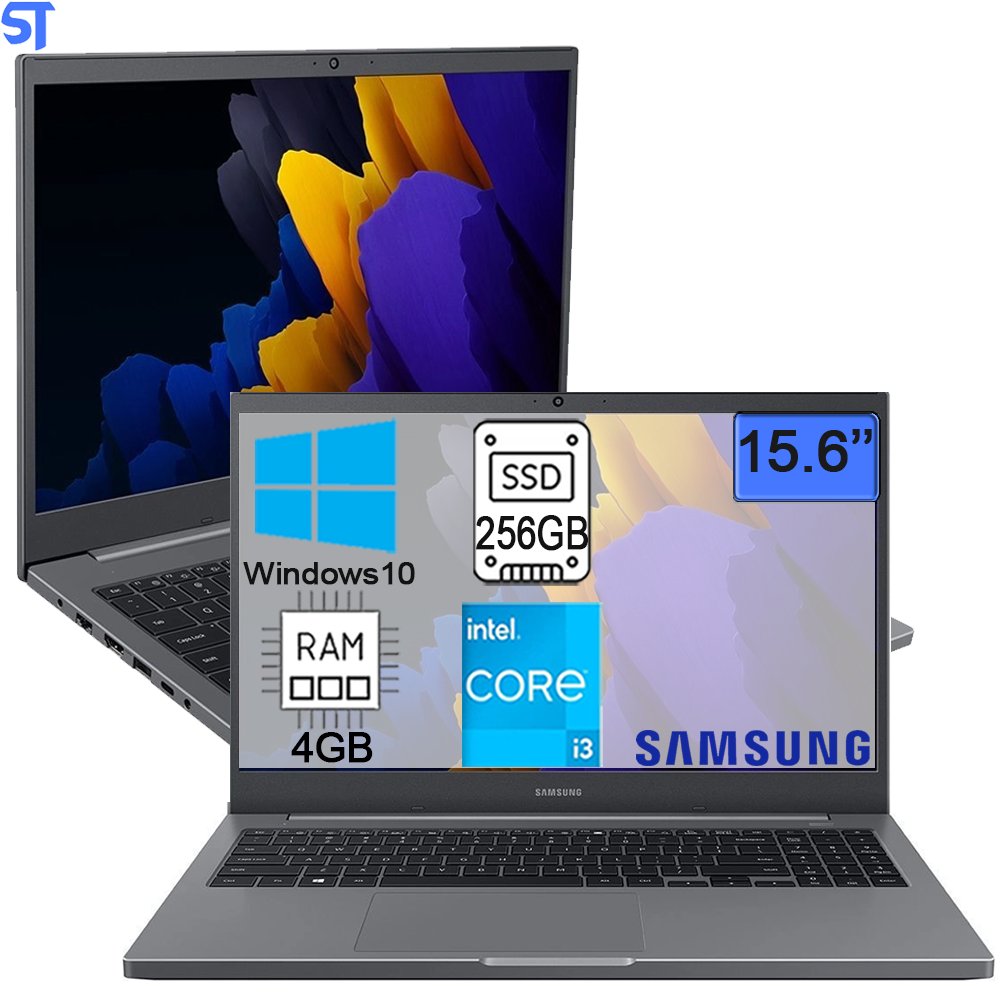 Notebook Samsung Book Intel Core I3-1115G4 4GB -SSD 256GB -W10 FHD 15.6'' Cinza Chumbo NP550XDA-KT1BR