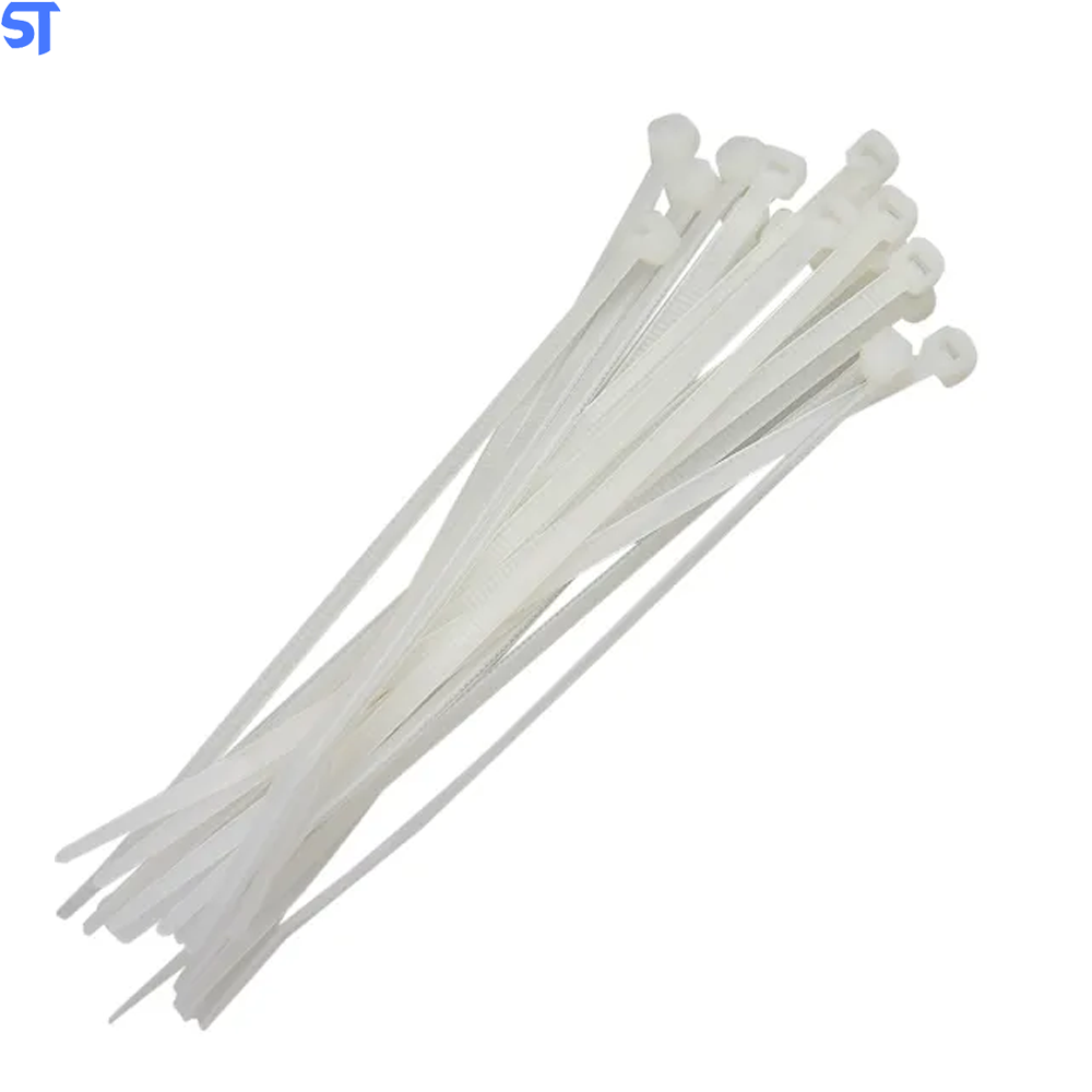 Abraçadeira Enforca Gato de Nylon 4,8X100mm 10cm 100PCS - Branca