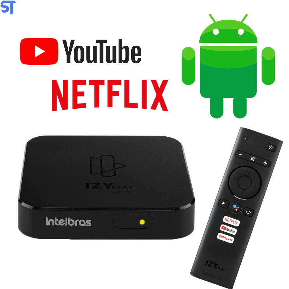 Smart Box Android TV Izy Play 4143010 Intelbras