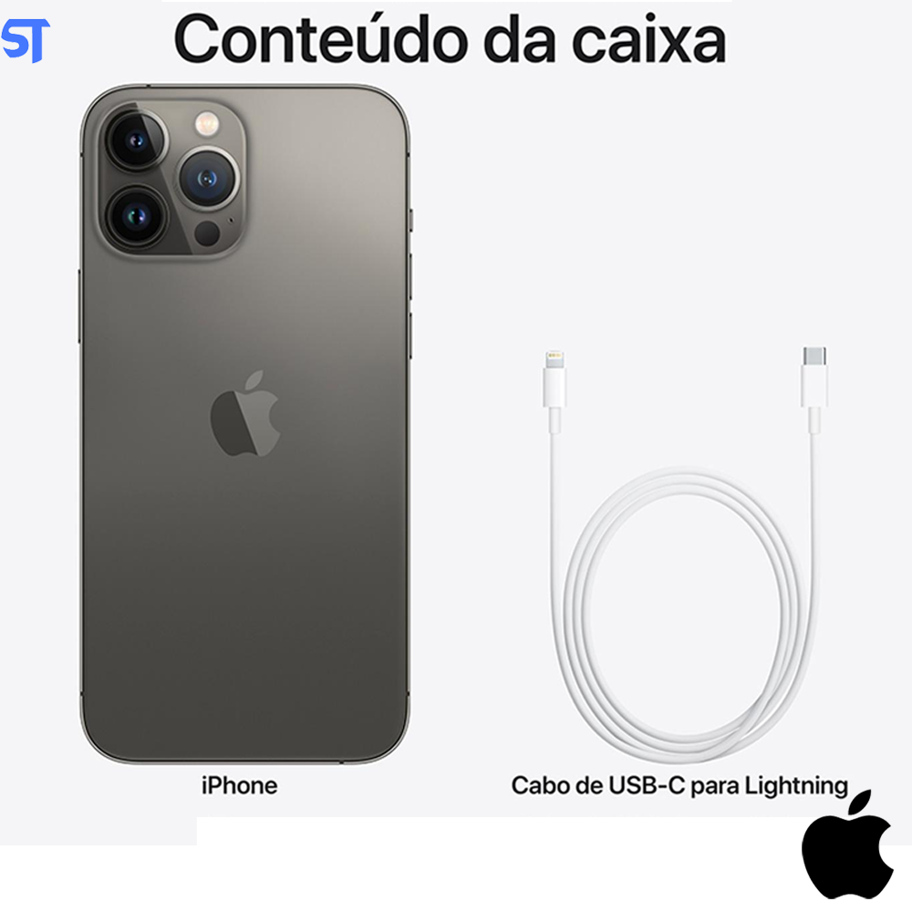 iPhone 13 Pro Max Apple 256GB Grafite, Tela de 6,7'', 5G e Câmera Pro de 12 MP