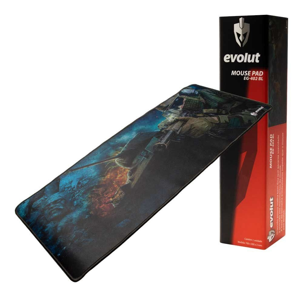 Mouse Pad Gamer Evolut Blue 70X30Cm EG-402 BL