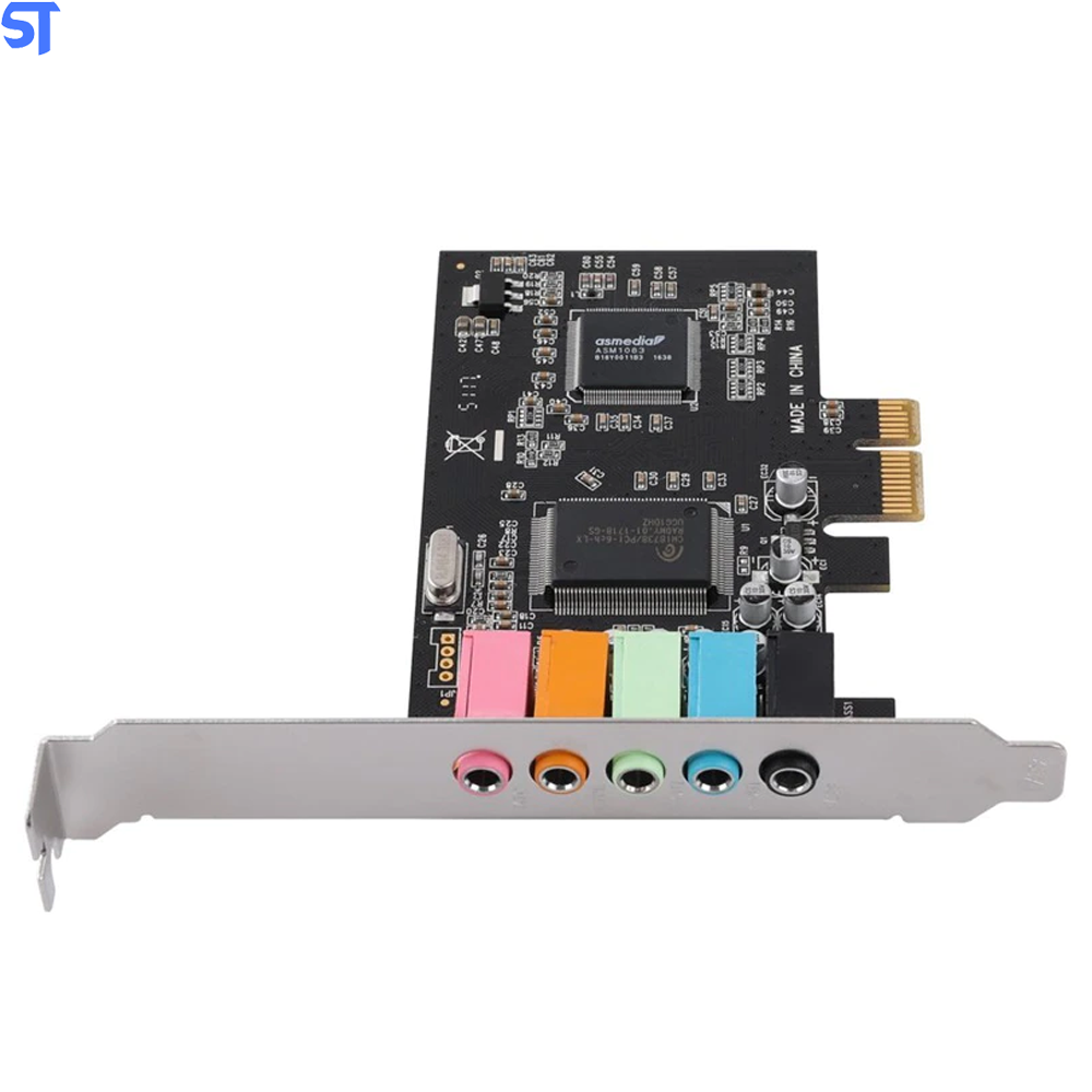 Placa De Som Pci-e Express 5.1 3d Surround Para Pc