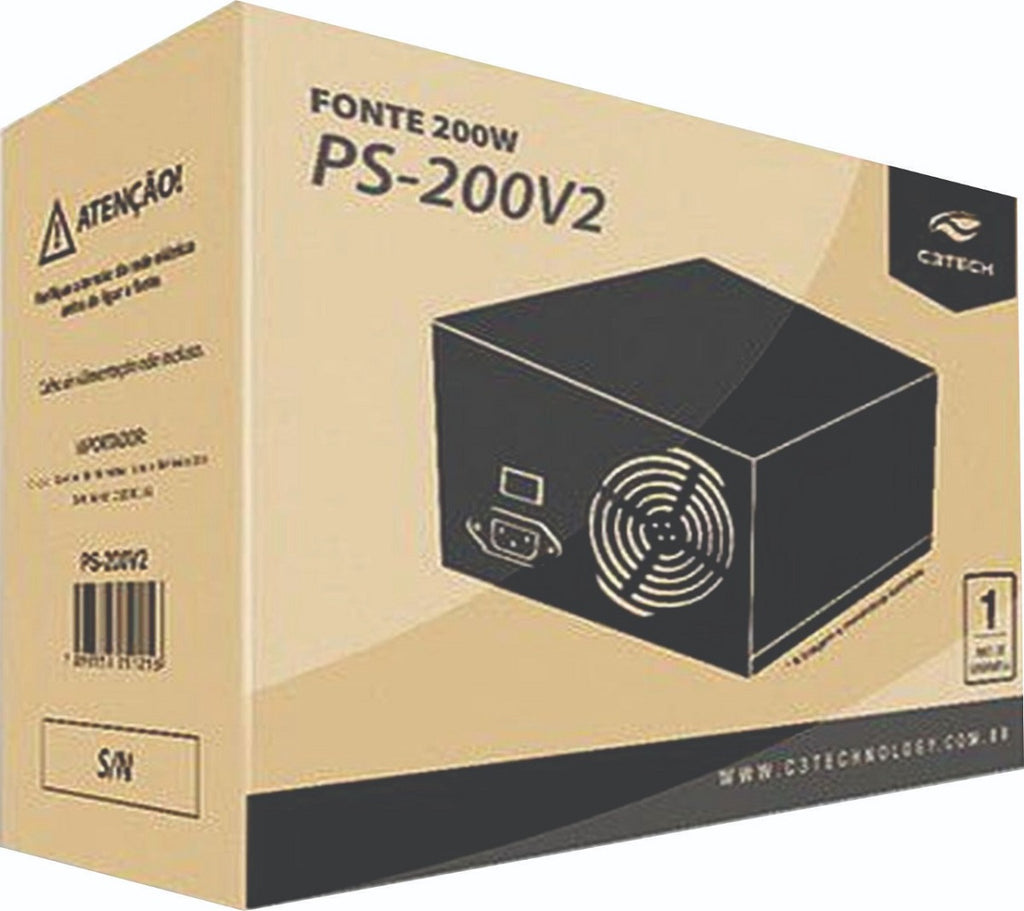 Fonte Atx 200W Real C3Tech Ps200V3