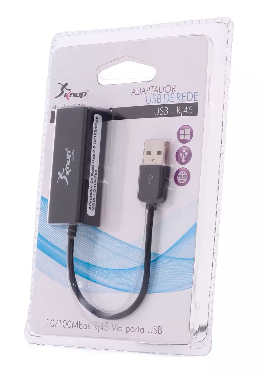 Adaptador de Rede Usb Rj45 Knup- Hb-T80