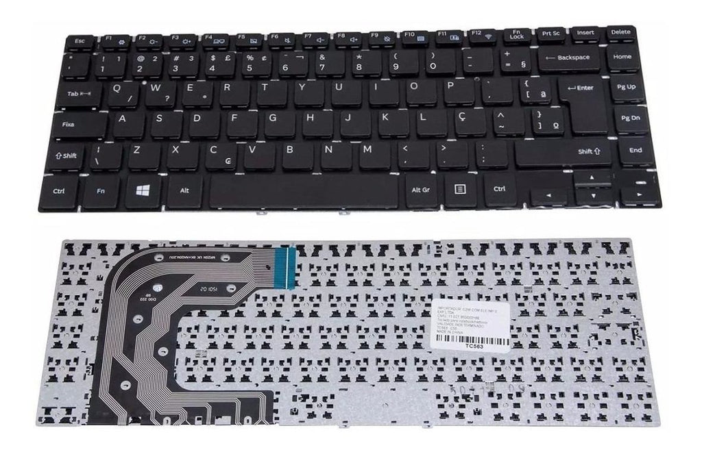 Teclado Com Moldura Notebook Samsung Np300e4M-Kwabr