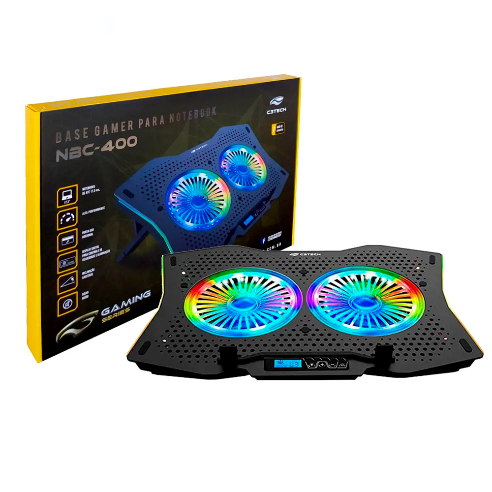 Base Para Notebook 17,3" Gamer NBC-400BK C3TECH
