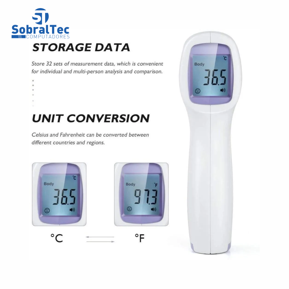Termômetro Digital Infravermelho Sem Contato Testa GP-300