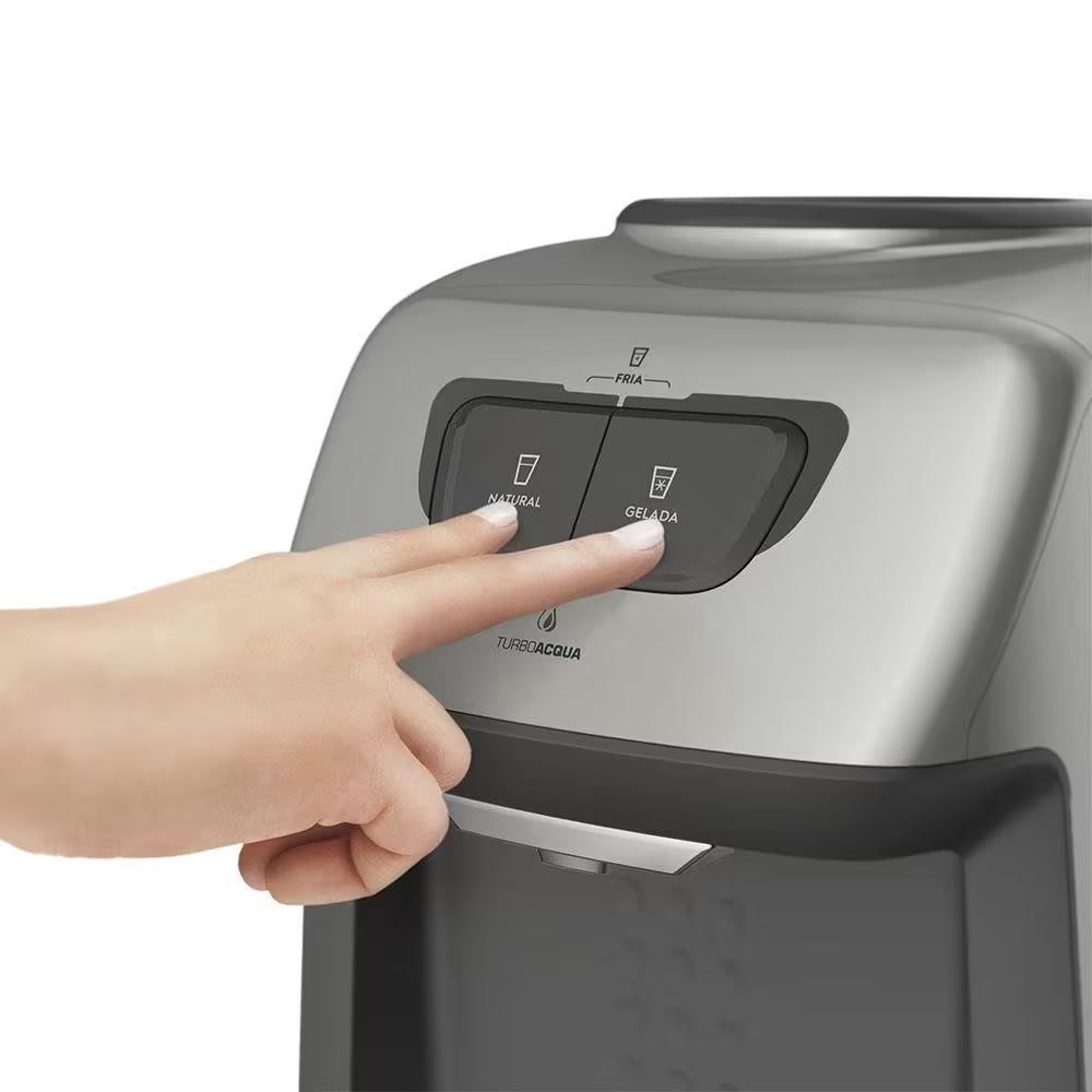 Bebedouro de Água Gelada Fria e Natural Eletrolux, Com Compressor, Controle de Temperatura Para Galão BC21X 220V Cinza