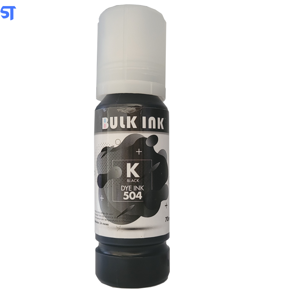 Tinta Refil Bulk Ink  compativel Epson 504/544 Corante Preto 70ML Dye Ink