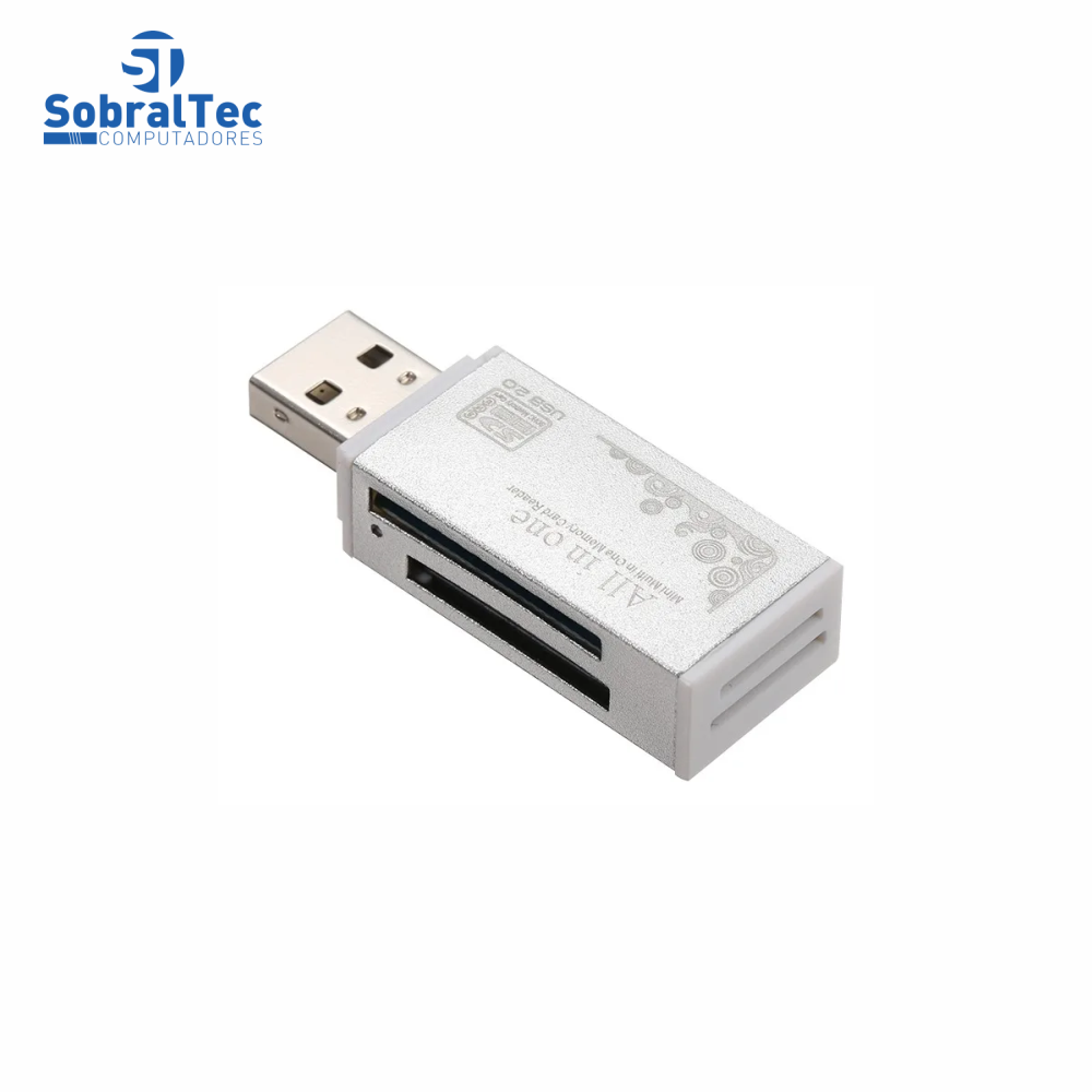 Adaptador Usb 2.0 All In One Leitor De Cartão SD MMC SDHC TF