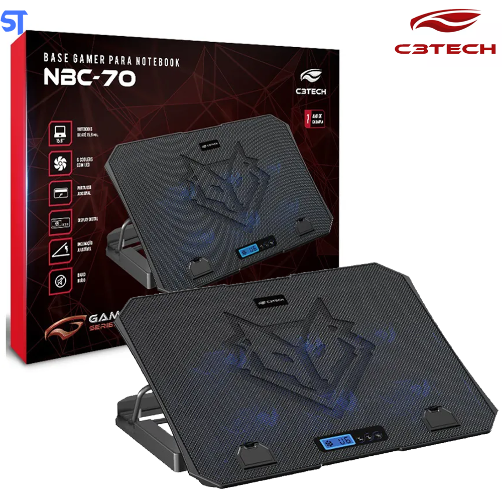 Suporte Base Para Notebook 15,6  Gamer NBC-70BK C3TECH