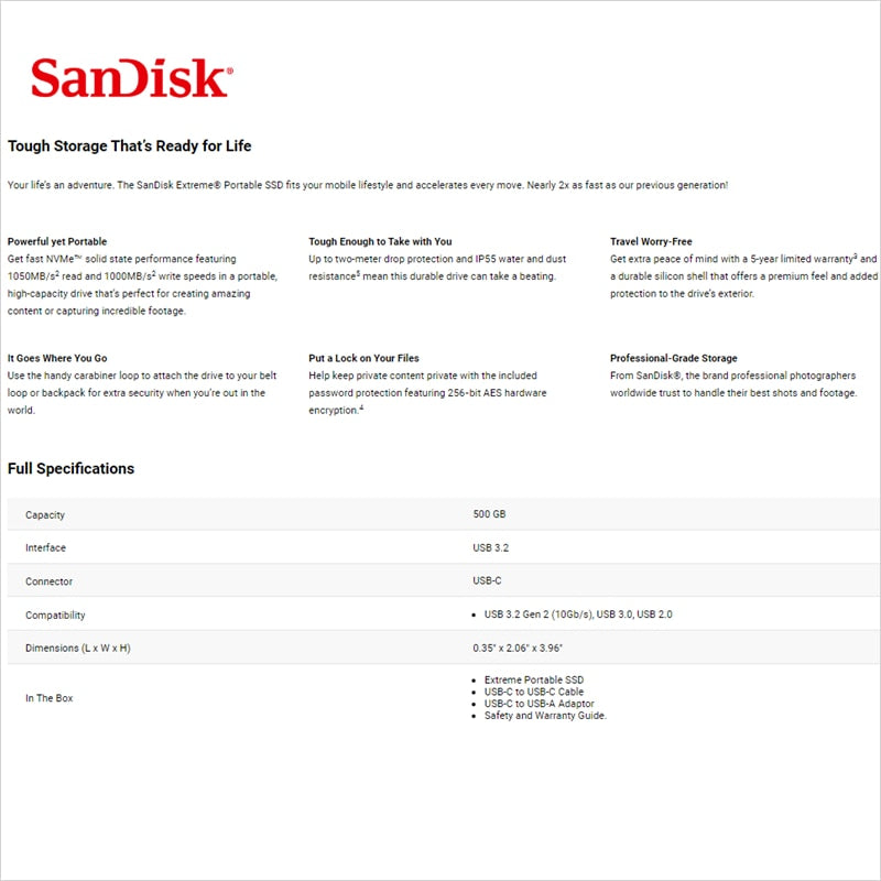 Sandisk 1tb ssd disco rígido externo portátil 1050 mb/s usb 3.2 gen 2 hd 500gb 2tb unidade de estado sólido para portáti