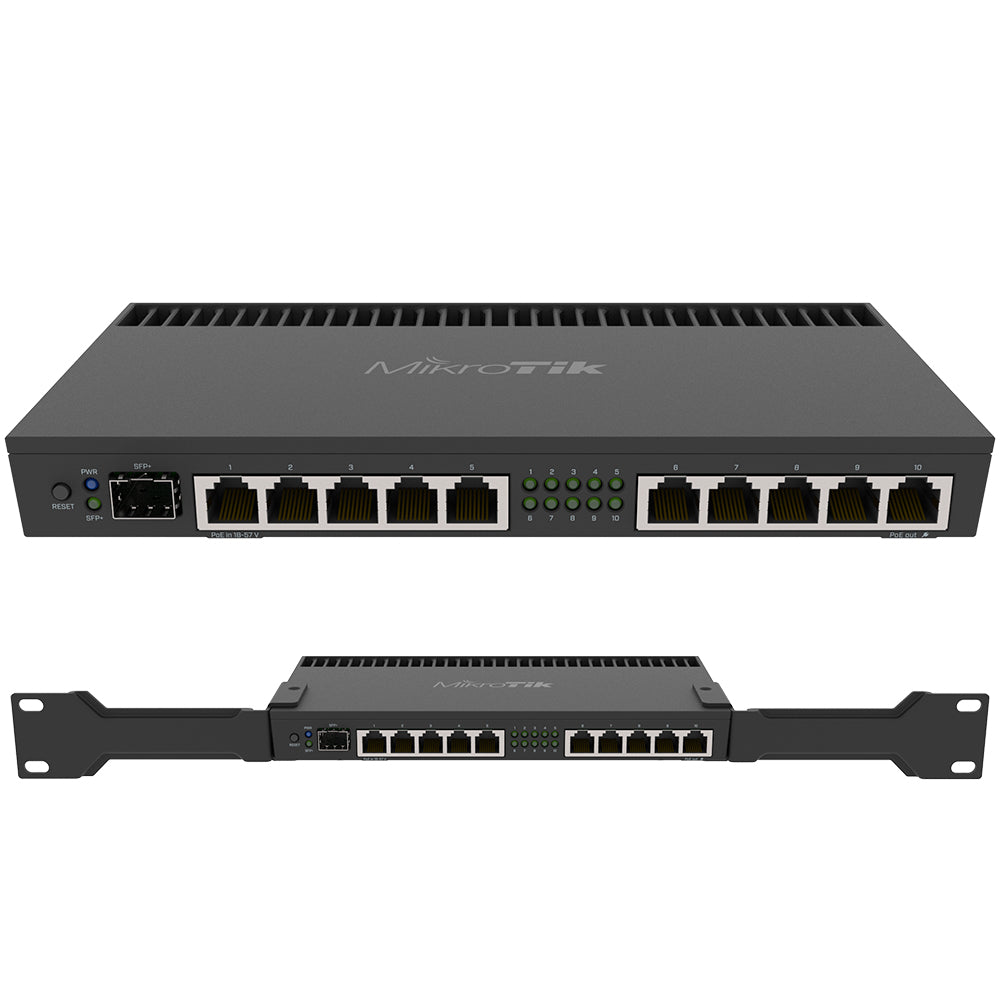 Roteador Bridge MikroTik The 4011 Series RB4011iGS+RM 10 Portas Gigabit +1 Porta SFP+ L5
